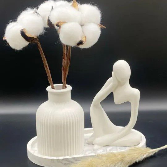 Set of Thinker-Statue, Tray & Vase | 3 Items - Image 7