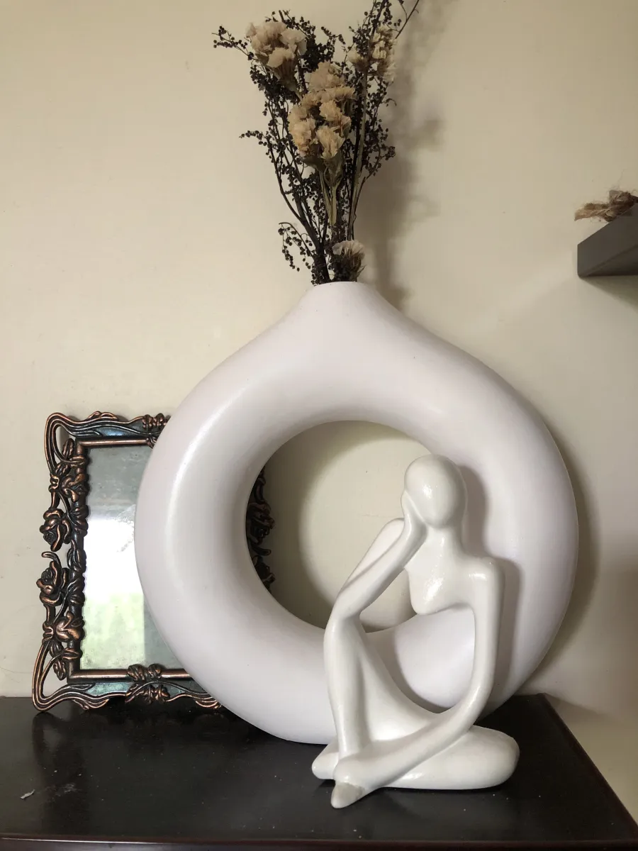 Set of Lady Head and Thinker Statue | 2 Items - Image 6