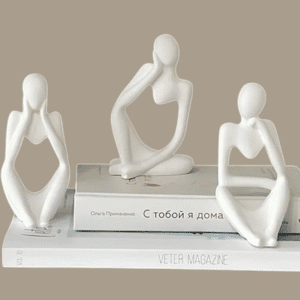 Set of Triplet Thinker Statues | 3 Items