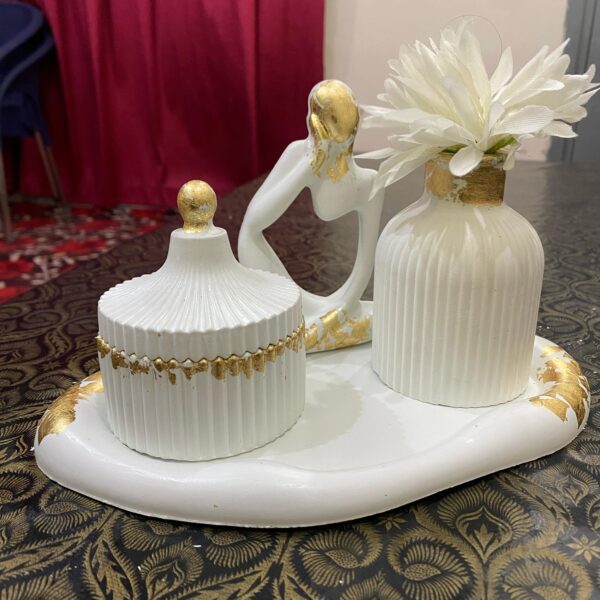 Set of Tray, Thinker, Vase & Trinket-Box | 4 Items - Image 2