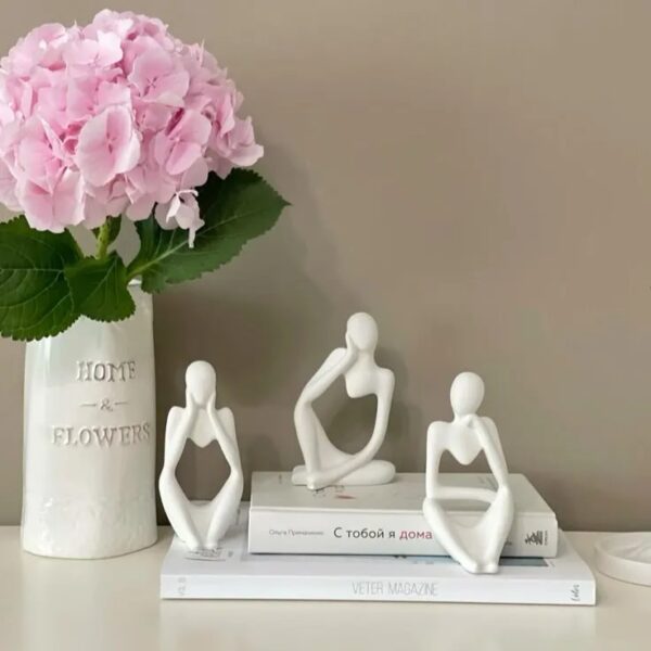 Set of Triplet Thinker Statues | 3 Items - Image 5