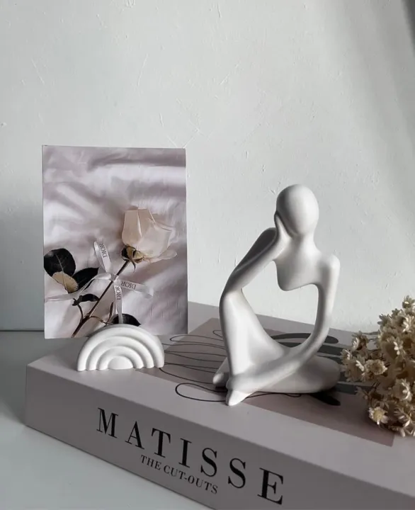 Set of Triplet Thinker Statues | 3 Items - Image 3