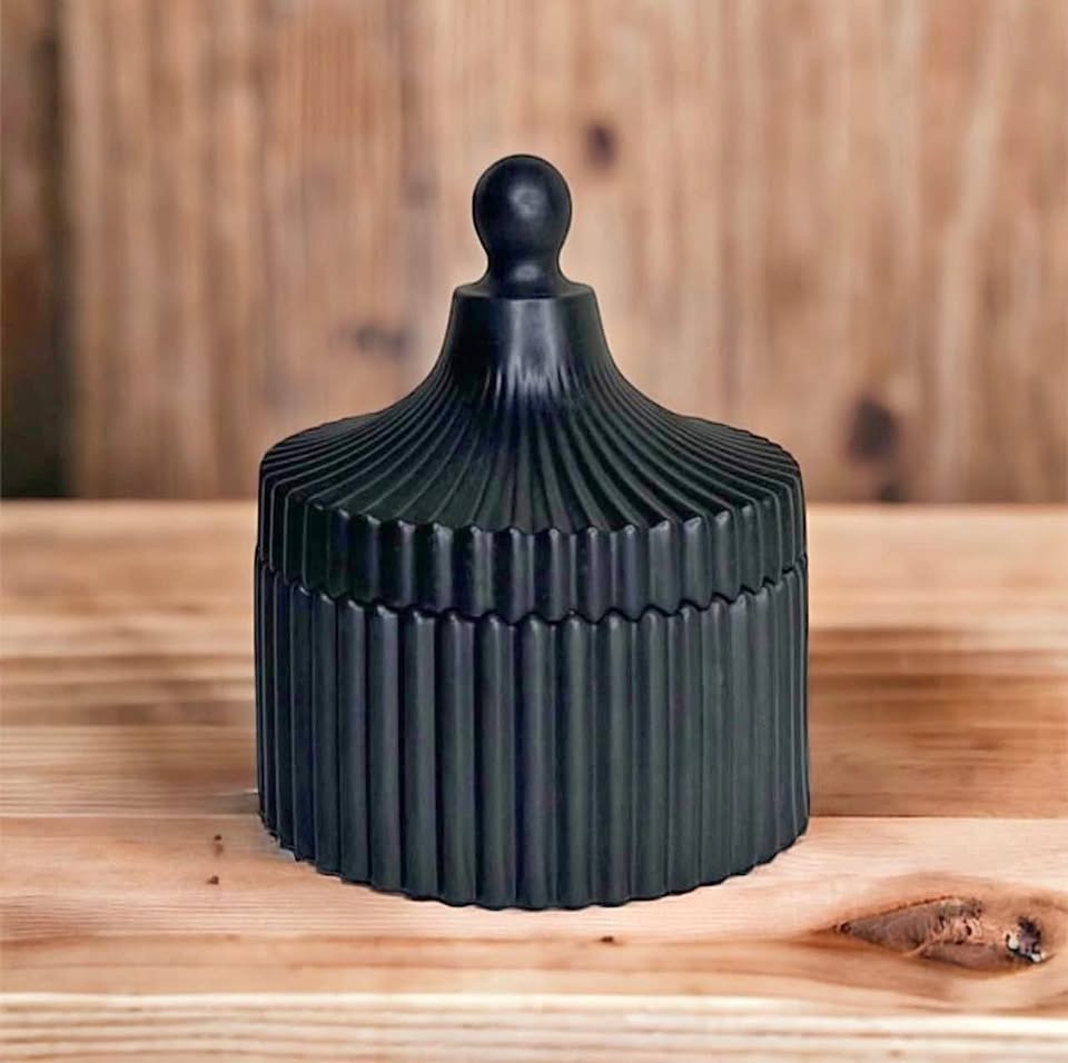 Set of BLACK Trinket-Box, Vase & Tray | 3 Items - Image 6